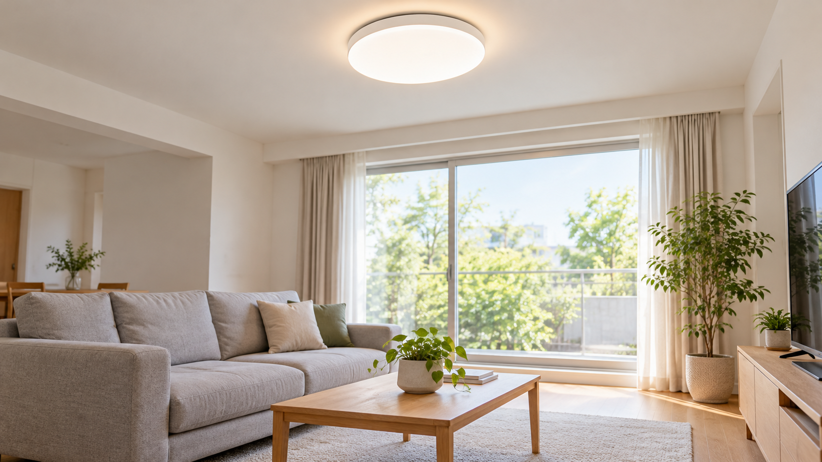 LEDシーリングライトのある部屋のイメージ